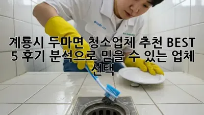 계룡시 두마면 청소업체 추천 BEST 5: 후기 분석으로 믿을 수 있는 업체 선택!